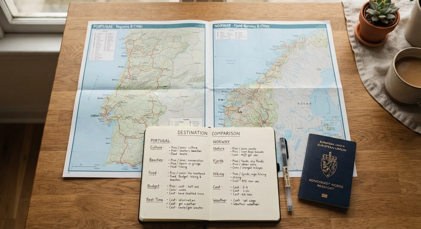 A Framework for Comparing Two Destinations Side by Side