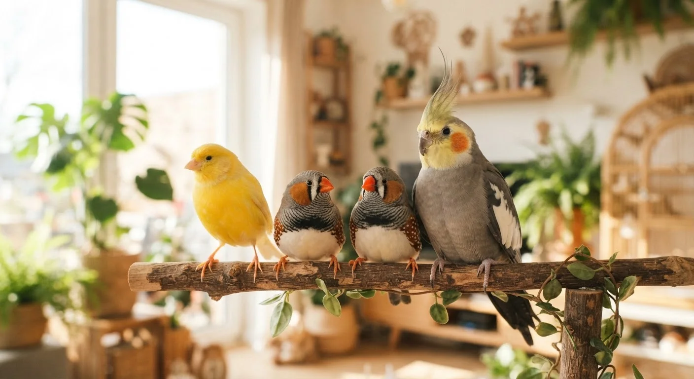 Indoor Birds: Canaries, Finches, and Cockatiels Compared